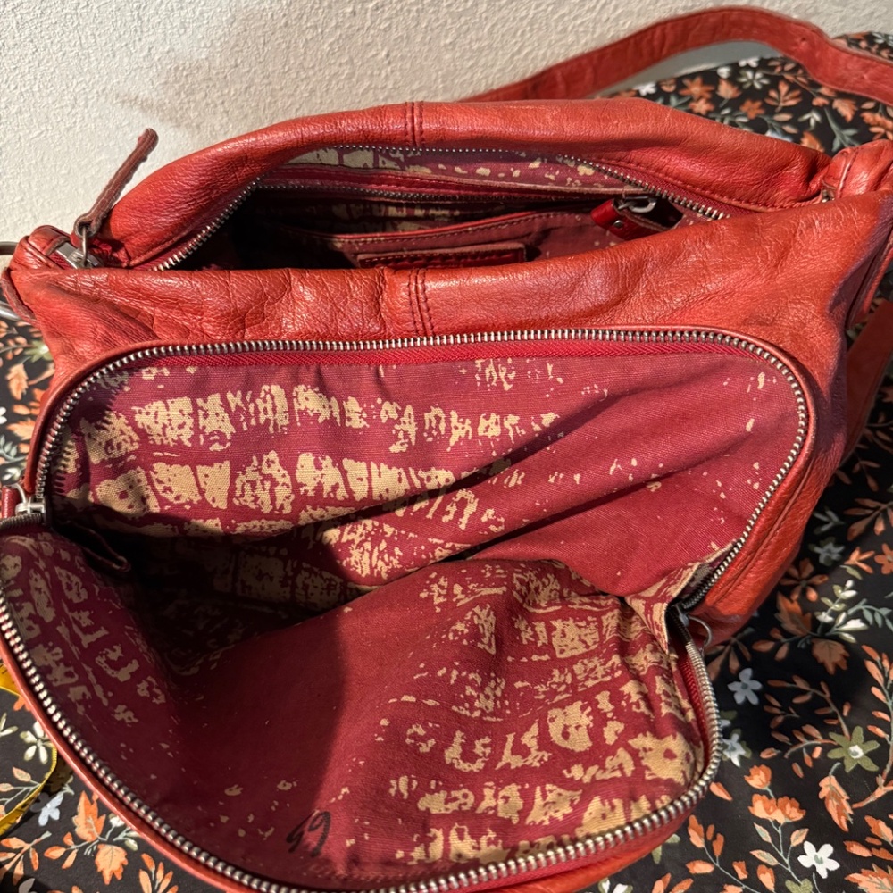 Liebeskind Burnt Orange Leather Crossbody Handbag - Picture 8 of 10